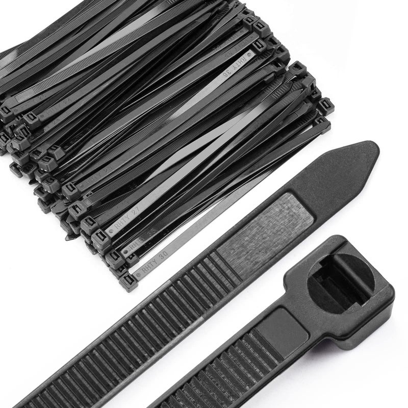 OneLeaf Cable Ties 8 Inch Heavy Duty Zip Ties with 120 Pounds Tensile Strength for Multi-Purpose Use, Self-Locking UV Resistant Nylon Tie Wraps, Indoor and Outdoor Tie Wire.120 Pcs Black - Image 1